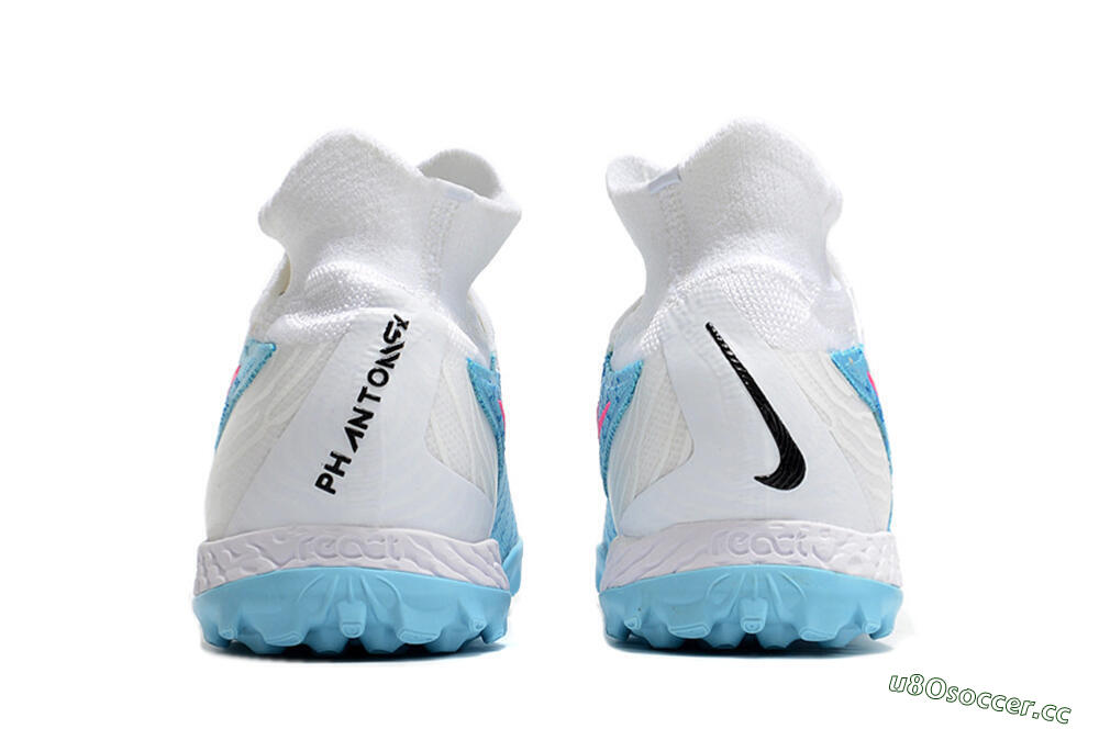 Unisex Nike Phantom GX Elite DF TF Artificial Turf High-Tops Football Shoes - Blue/Pink/White 5