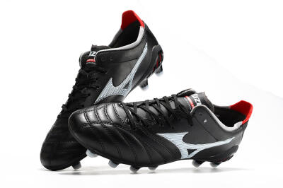 Men's Mizuno Morelia Neo 3 Pro FG Firm Ground Low-Tops Football Boots - Black/White/Red
