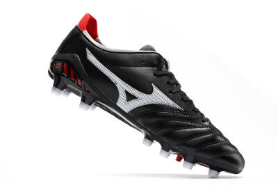 Men's Mizuno Morelia Neo 3 Pro FG Firm Ground Low-Tops Football Boots - Black/White/Red