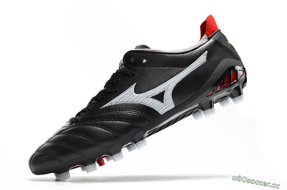 Men's Mizuno Morelia Neo 3 Pro FG Firm Ground Low-Tops Football Boots - Black/White/Red 7