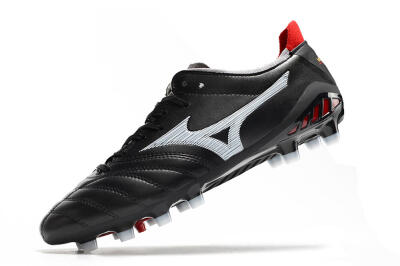 Men's Mizuno Morelia Neo 3 Pro FG Firm Ground Low-Tops Football Boots - Black/White/Red