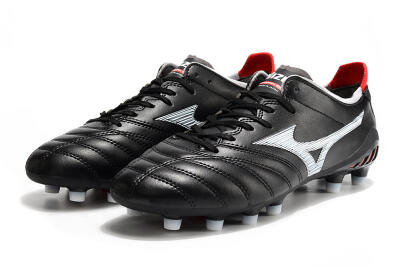 Men's Mizuno Morelia Neo 3 Pro FG Firm Ground Low-Tops Football Boots - Black/White/Red