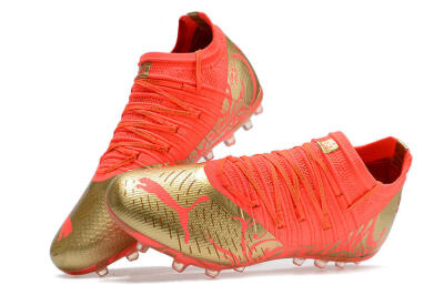 Men's Puma Future Z 1.3 Instinct MG Multi Ground Low-Tops Football Boots - Red/Gold
