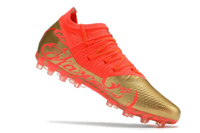 Men's Puma Future Z 1.3 Instinct MG Multi Ground Low-Tops Football Boots - Red/Gold