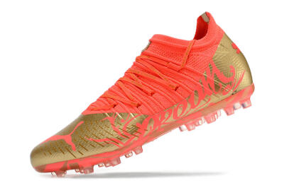 Men's Puma Future Z 1.3 Instinct MG Multi Ground Low-Tops Football Boots - Red/Gold