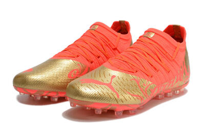 Men's Puma Future Z 1.3 Instinct MG Multi Ground Low-Tops Football Boots - Red/Gold