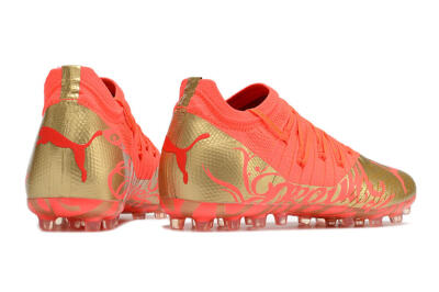Men's Puma Future Z 1.3 Instinct MG Multi Ground Low-Tops Football Boots - Red/Gold