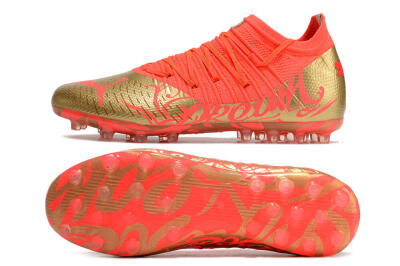 Men's Puma Future Z 1.3 Instinct MG Multi Ground Low-Tops Football Boots - Red/Gold