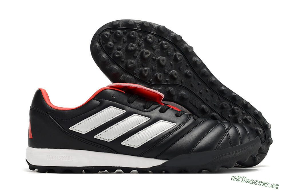 Men's Adidas Copa Gloro TF Artificial Turf Low-Tops Football Shoes - Black/White 2