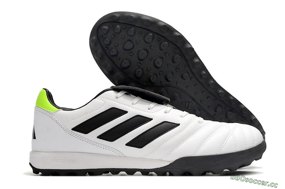 Men's Adidas Copa Gloro TF Artificial Turf Low-Tops Football Shoes - White/Black/Green 2