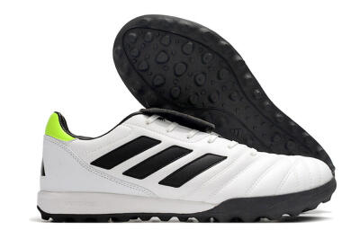 Men's Adidas Copa Gloro TF Artificial Turf Low-Tops Football Shoes - White/Black/Green