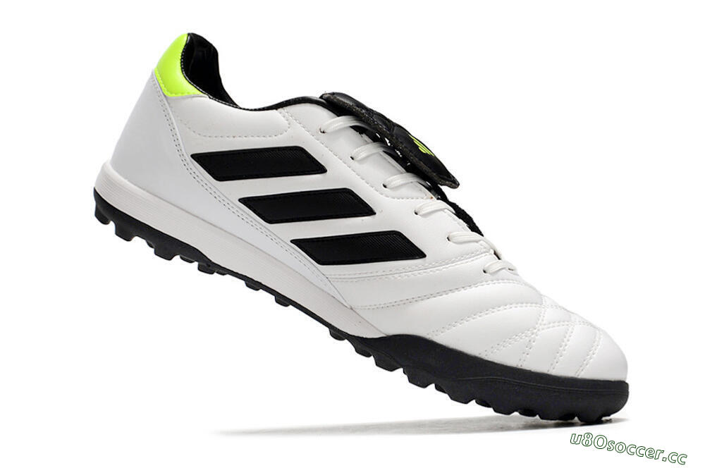 Men's Adidas Copa Gloro TF Artificial Turf Low-Tops Football Shoes - White/Black/Green 4