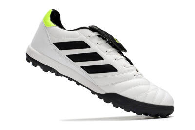 Men's Adidas Copa Gloro TF Artificial Turf Low-Tops Football Shoes - White/Black/Green