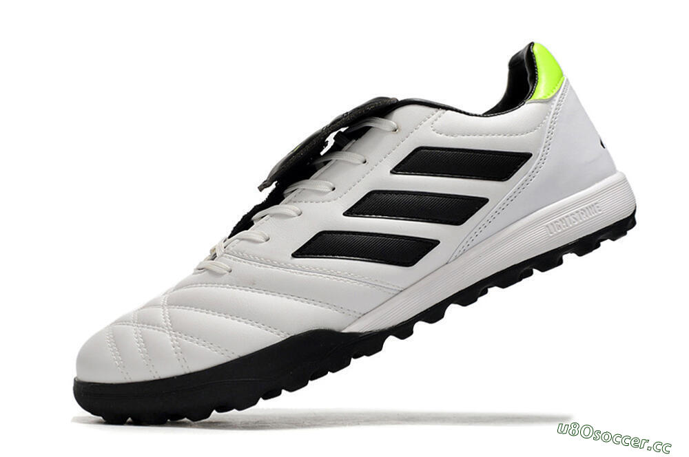 Men's Adidas Copa Gloro TF Artificial Turf Low-Tops Football Shoes - White/Black/Green 5