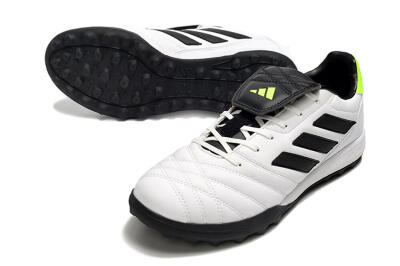 Men's Adidas Copa Gloro TF Artificial Turf Low-Tops Football Shoes - White/Black/Green