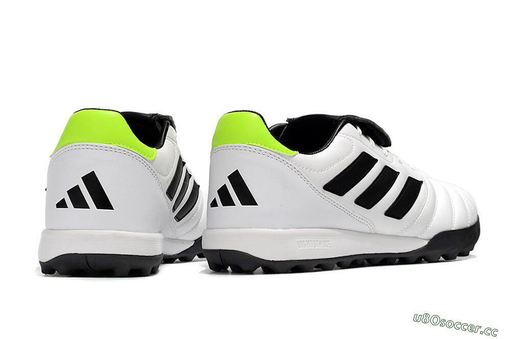 Men's Adidas Copa Gloro TF Artificial Turf Low-Tops Football Shoes - White/Black/Green 6
