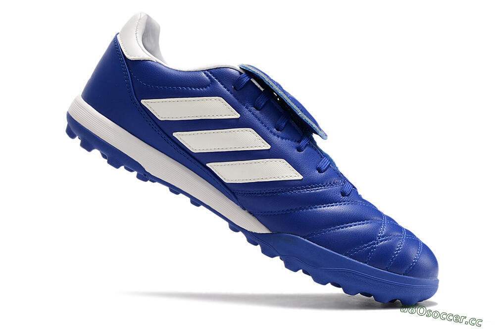 Men's Adidas Copa Gloro TF Artificial Turf Low-Tops Football Shoes - Blue/White 4