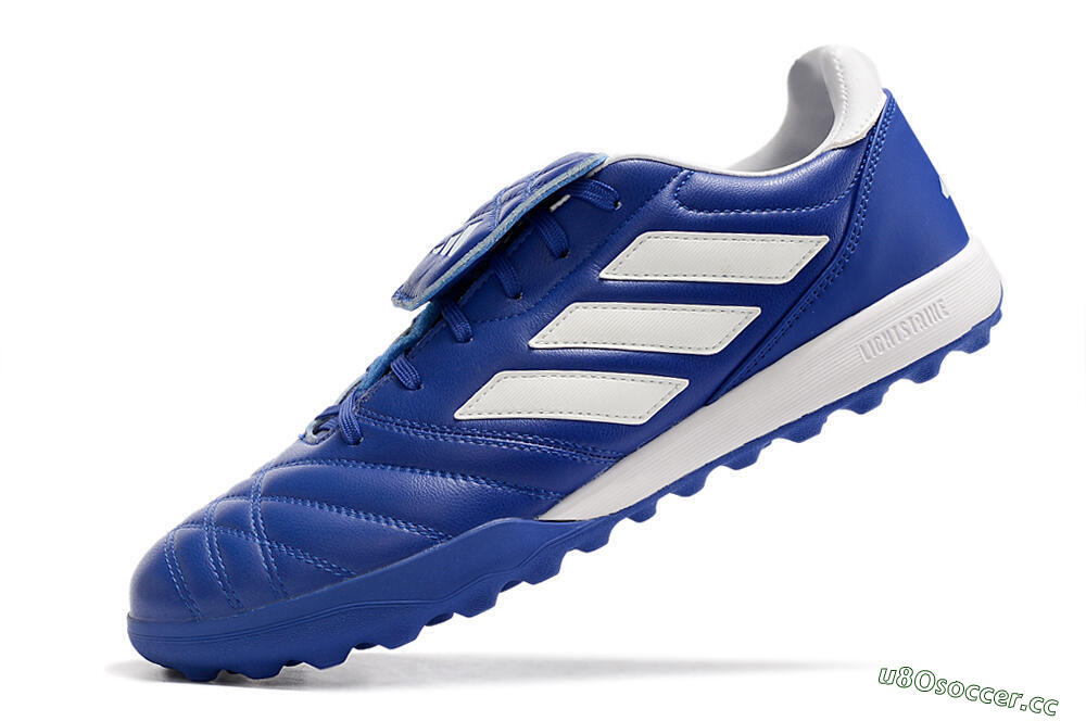 Men's Adidas Copa Gloro TF Artificial Turf Low-Tops Football Shoes - Blue/White 5
