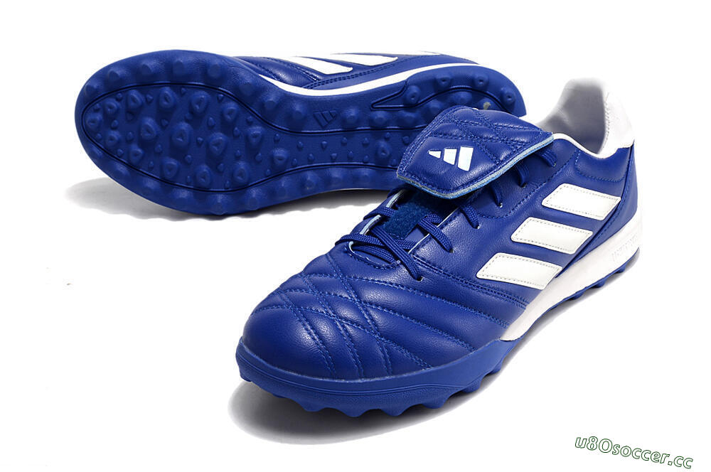 Men's Adidas Copa Gloro TF Artificial Turf Low-Tops Football Shoes - Blue/White 3