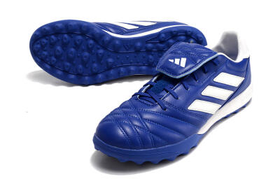 Men's Adidas Copa Gloro TF Artificial Turf Low-Tops Football Shoes - Blue/White
