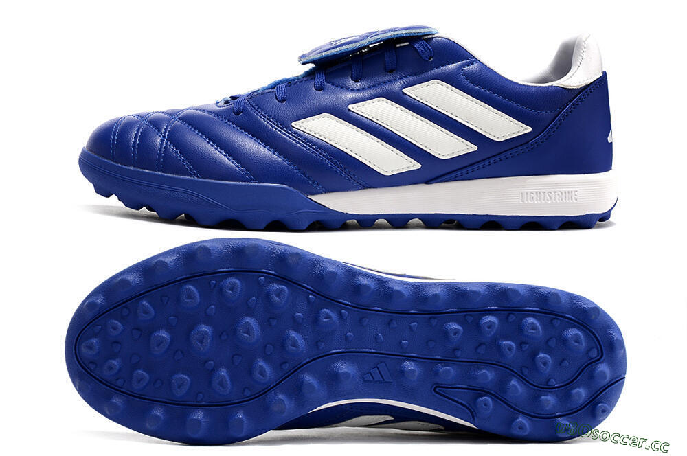 Men's Adidas Copa Gloro TF Artificial Turf Low-Tops Football Shoes - Blue/White 1