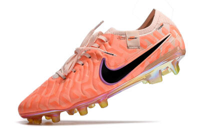 Men's Nike Tiempo Legend 10 Elite FG Firm Ground Low-Tops Football Boots - Pink/Black