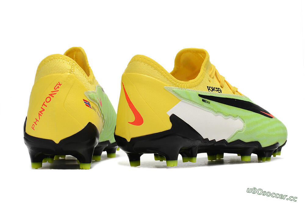 Men's Nike Phantom GX Academy FG Firm Ground Low-Tops Football Boots - Green/Black/White/Yellow 6