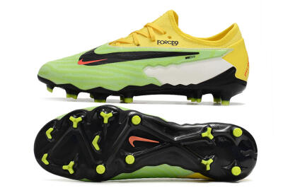 Men's Nike Phantom GX Academy FG Firm Ground Low-Tops Football Boots - Green/Black/White/Yellow