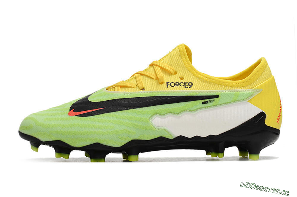 Men's Nike Phantom GX Academy FG Firm Ground Low-Tops Football Boots - Green/Black/White/Yellow 0