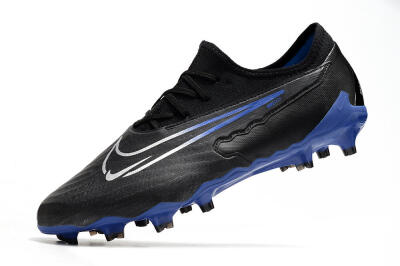 Men's Nike Phantom GX Academy FG Firm Ground Low-Tops Football Boots - Black/White/Blue