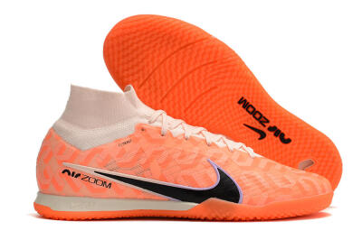 Men's Nike Air Zoom Mercurial Superfly 9 Elite IC Indoor & Futsal High-Tops Football Shoes - Pink/Black/Purple