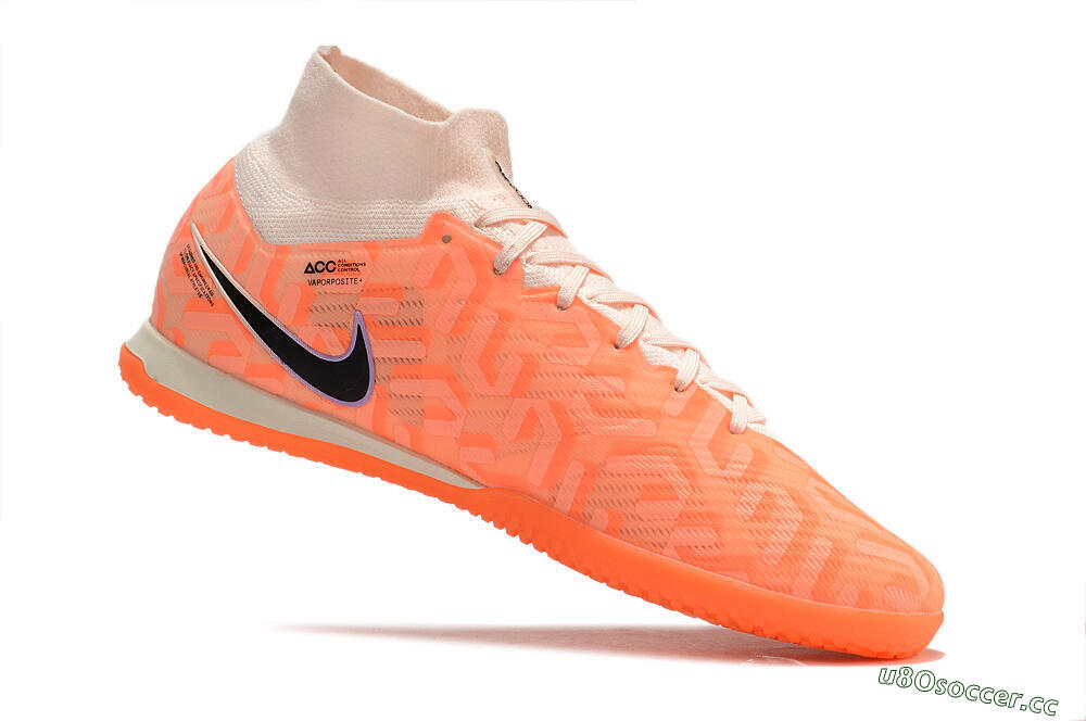 Men's Nike Air Zoom Mercurial Superfly 9 Elite IC Indoor & Futsal High-Tops Football Shoes - Pink/Black/Purple 4