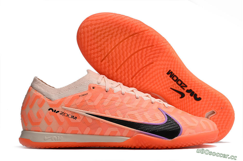 Men's Nike Air Zoom Mercurial Vapor 15 Elite IC Indoor & Futsal Low-Tops Football Shoes - Pink/Black/Purple 2