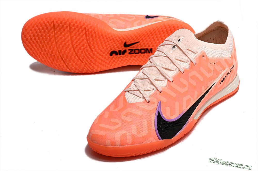 Men's Nike Air Zoom Mercurial Vapor 15 Elite IC Indoor & Futsal Low-Tops Football Shoes - Pink/Black/Purple 3