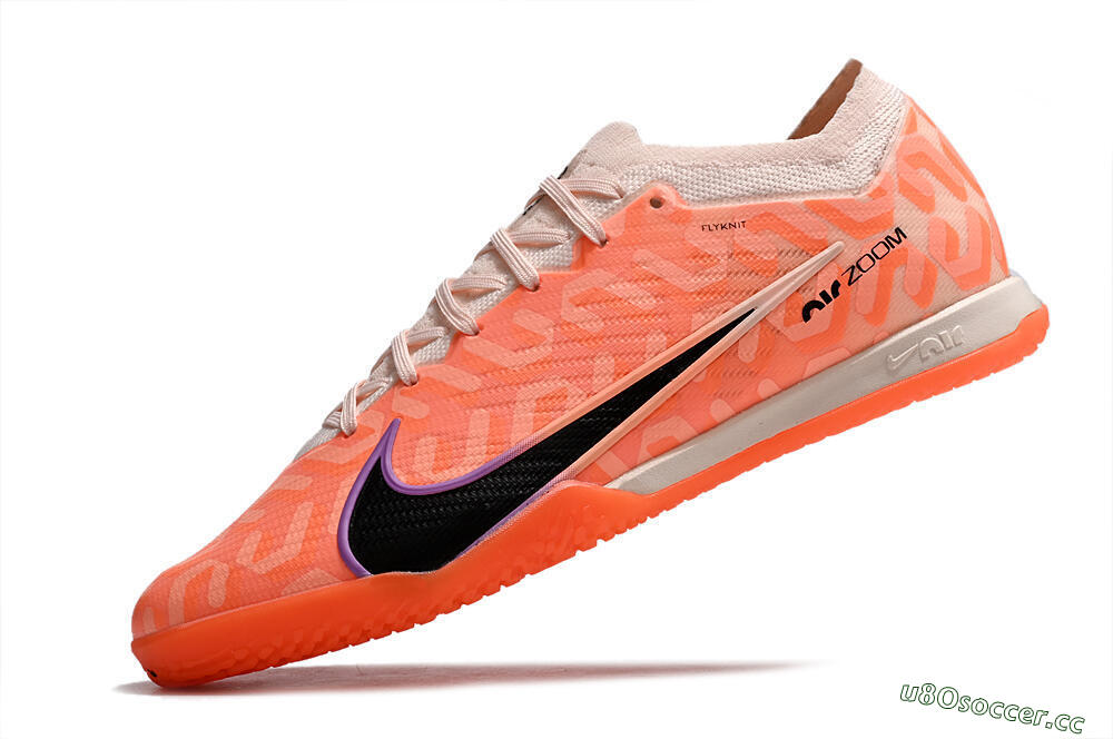 Men's Nike Air Zoom Mercurial Vapor 15 Elite IC Indoor & Futsal Low-Tops Football Shoes - Pink/Black/Purple 5