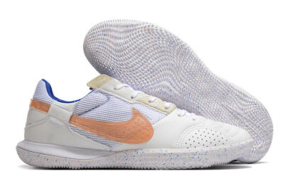 Men's Nike Street Gato IC Indoor & Futsal Low-Tops Football Shoes - White/Pink/Blue