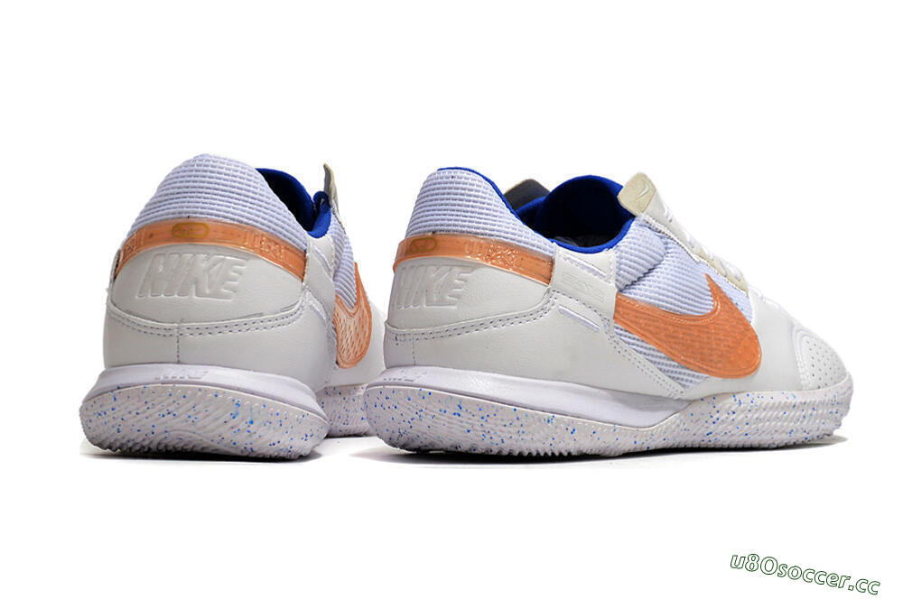 Men's Nike Street Gato IC Indoor & Futsal Low-Tops Football Shoes - White/Pink/Blue 6