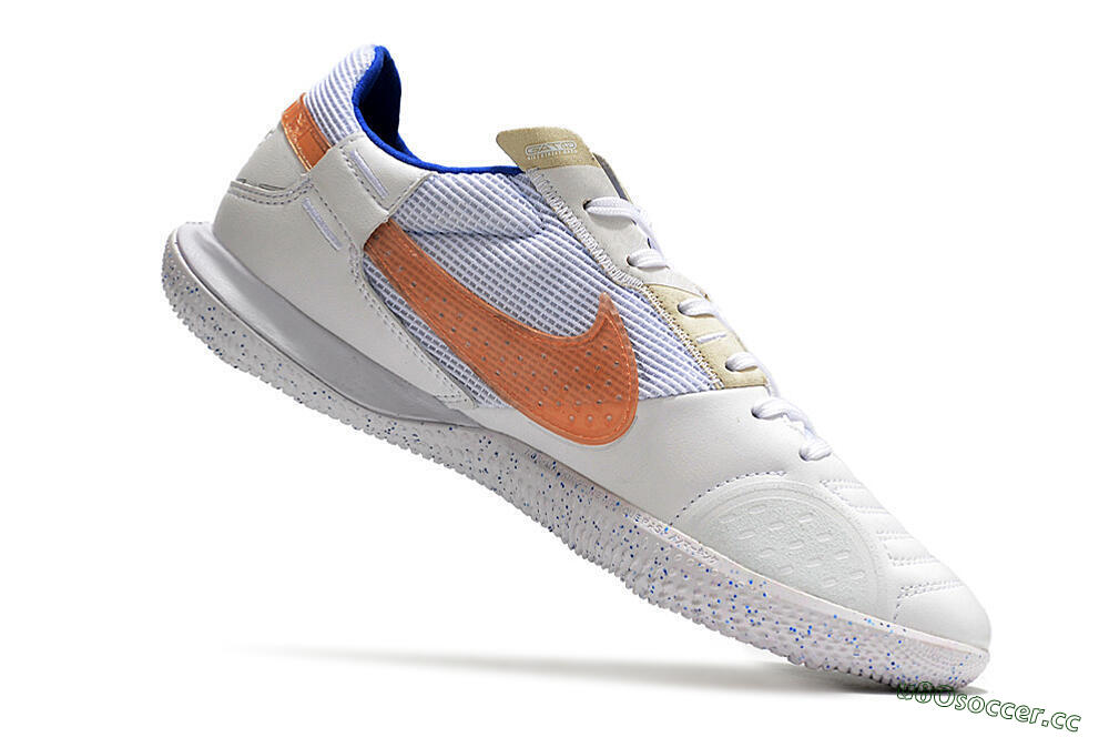 Men's Nike Street Gato IC Indoor & Futsal Low-Tops Football Shoes - White/Pink/Blue 4