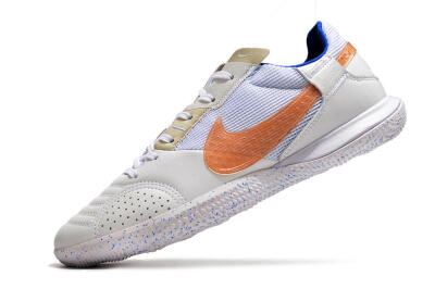 Men's Nike Street Gato IC Indoor & Futsal Low-Tops Football Shoes - White/Pink/Blue