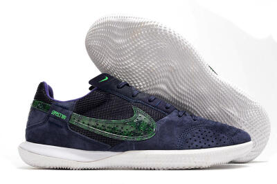 Men's Nike Street Gato IC Indoor & Futsal Low-Tops Football Shoes - Blue/Black/Green