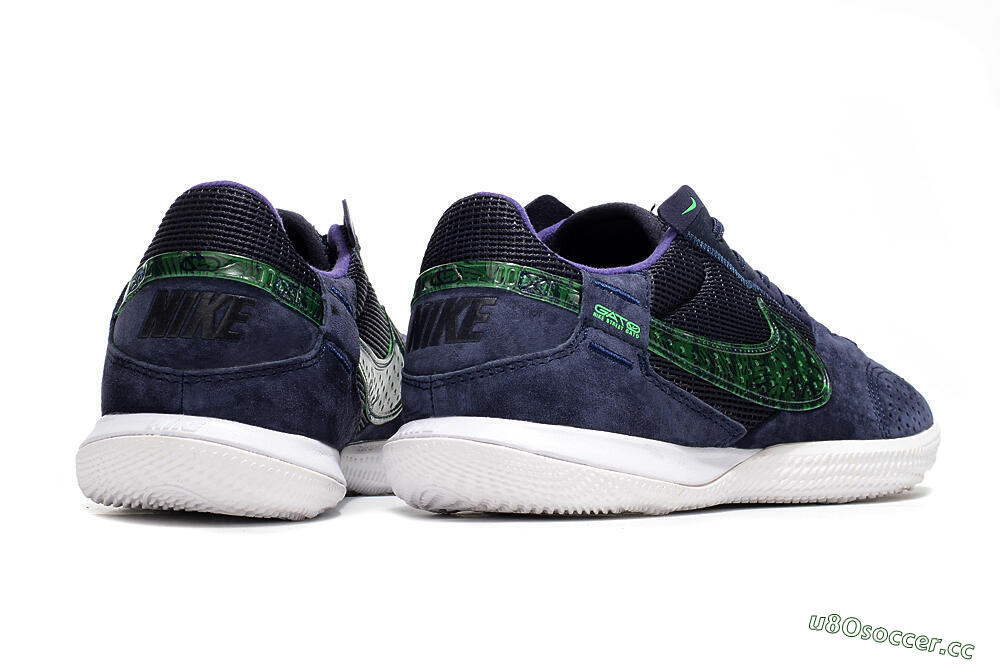 Men's Nike Street Gato IC Indoor & Futsal Low-Tops Football Shoes - Blue/Black/Green 6