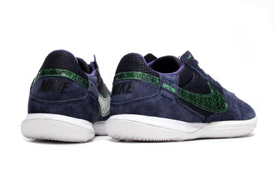 Men's Nike Street Gato IC Indoor & Futsal Low-Tops Football Shoes - Blue/Black/Green