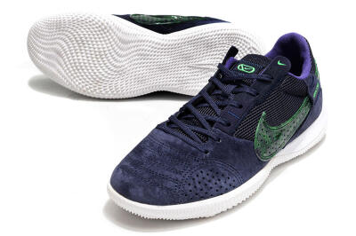 Men's Nike Street Gato IC Indoor & Futsal Low-Tops Football Shoes - Blue/Black/Green