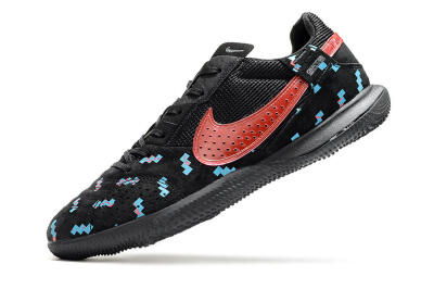 Men's Nike Street Gato IC Indoor & Futsal Low-Tops Football Shoes - Black/Blue/Red