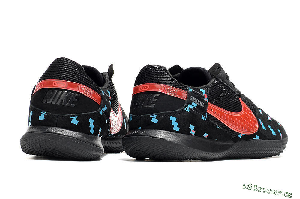 Men's Nike Street Gato IC Indoor & Futsal Low-Tops Football Shoes - Black/Blue/Red 6