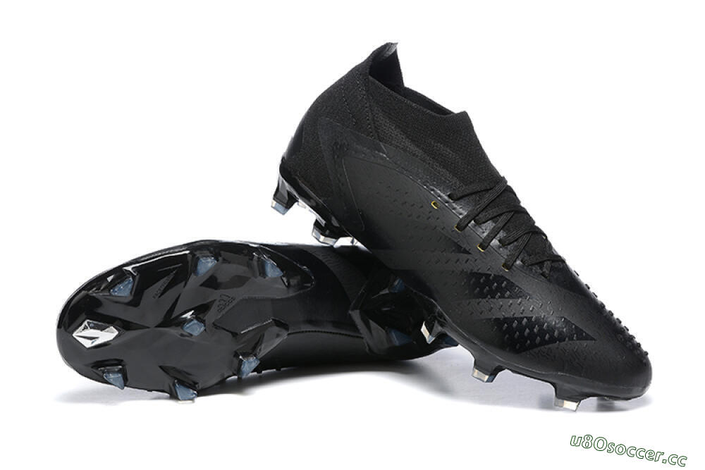 Men's Adidas Predator Accuracy+ FG Firm Ground High-Tops Football Boots - Black/Black 4