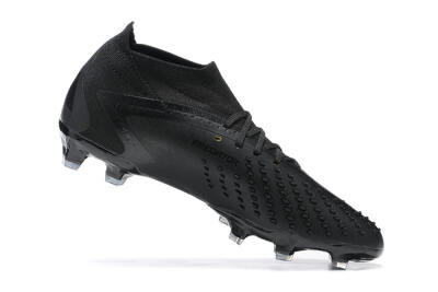 Men's Adidas Predator Accuracy+ FG Firm Ground High-Tops Football Boots - Black/Black