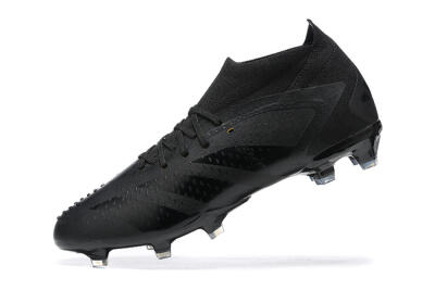 Men's Adidas Predator Accuracy+ FG Firm Ground High-Tops Football Boots - Black/Black
