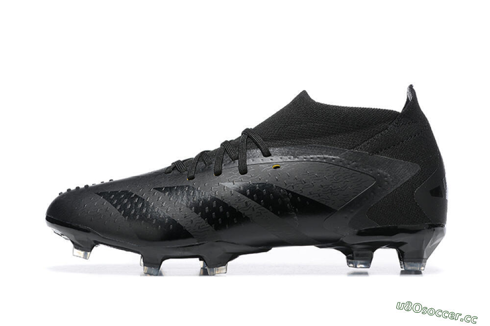 Men's Adidas Predator Accuracy+ FG Firm Ground High-Tops Football Boots - Black/Black 0