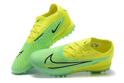 Men's Nike Phantom GX Elite TF Artificial Turf Low-Tops Football Shoes - Green/Black/Yellow